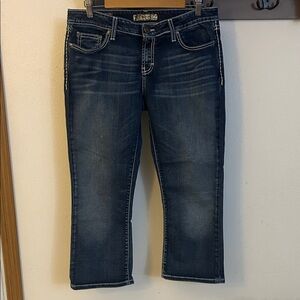 BKE Stretch Denim capris Jeans - Deep Blue size 31